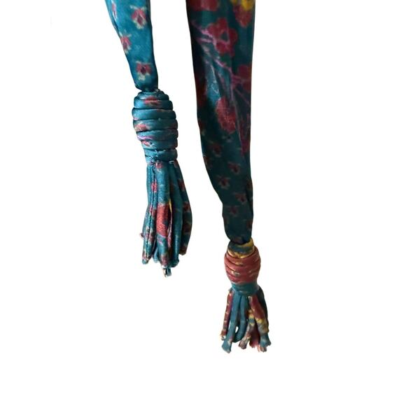 Sundance XL Boho Midi Maxi Dress Jewel Tone Modal Resort Wear Tie Waist NWT - Picture 5 of 7